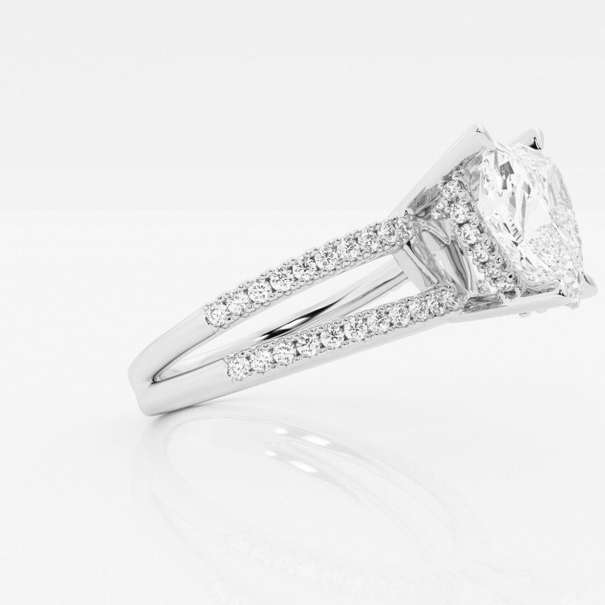 Additional Image 1 for  Badgley Mischka Near-Colorless 3 1/3 ctw Heart Lab Grown Diamond Engagement Ring